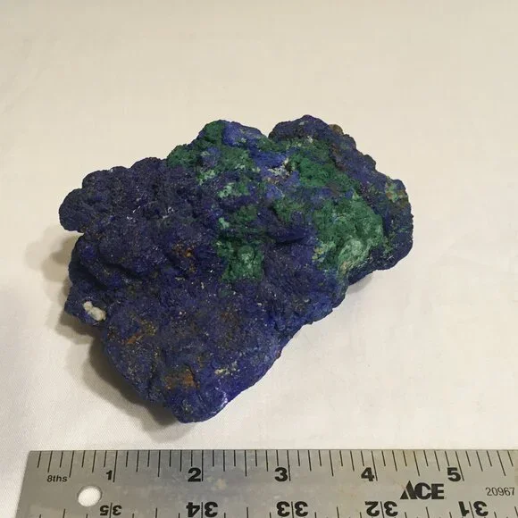 Over 2 lbs Solid Large Azurite with Malachite Specimen - Picture 10 of 13